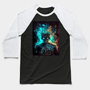 Scary tree man with neon eyes Baseball T-Shirt